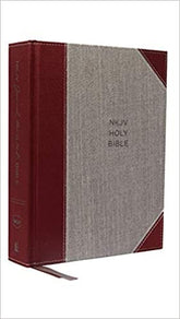 NKJV, Journal the Word Bible, Cloth over Board, Gray/Red, Red Letter Edition, Comfort Print: Reflect, Journal, or Create Art Next to Your Favorite Verses